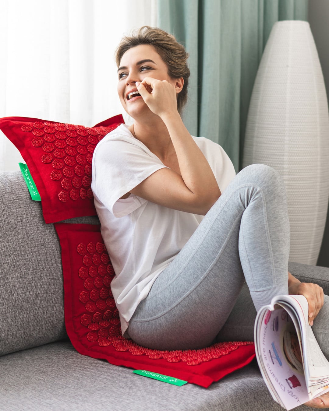 Pranamat + Pillow + Mini (Burgundy)