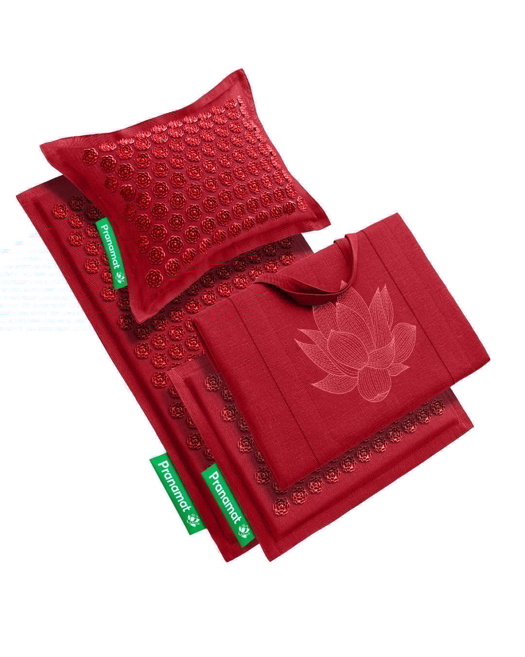 Pranamat + PranaPillow + Mini + BigBag (Burgundy)