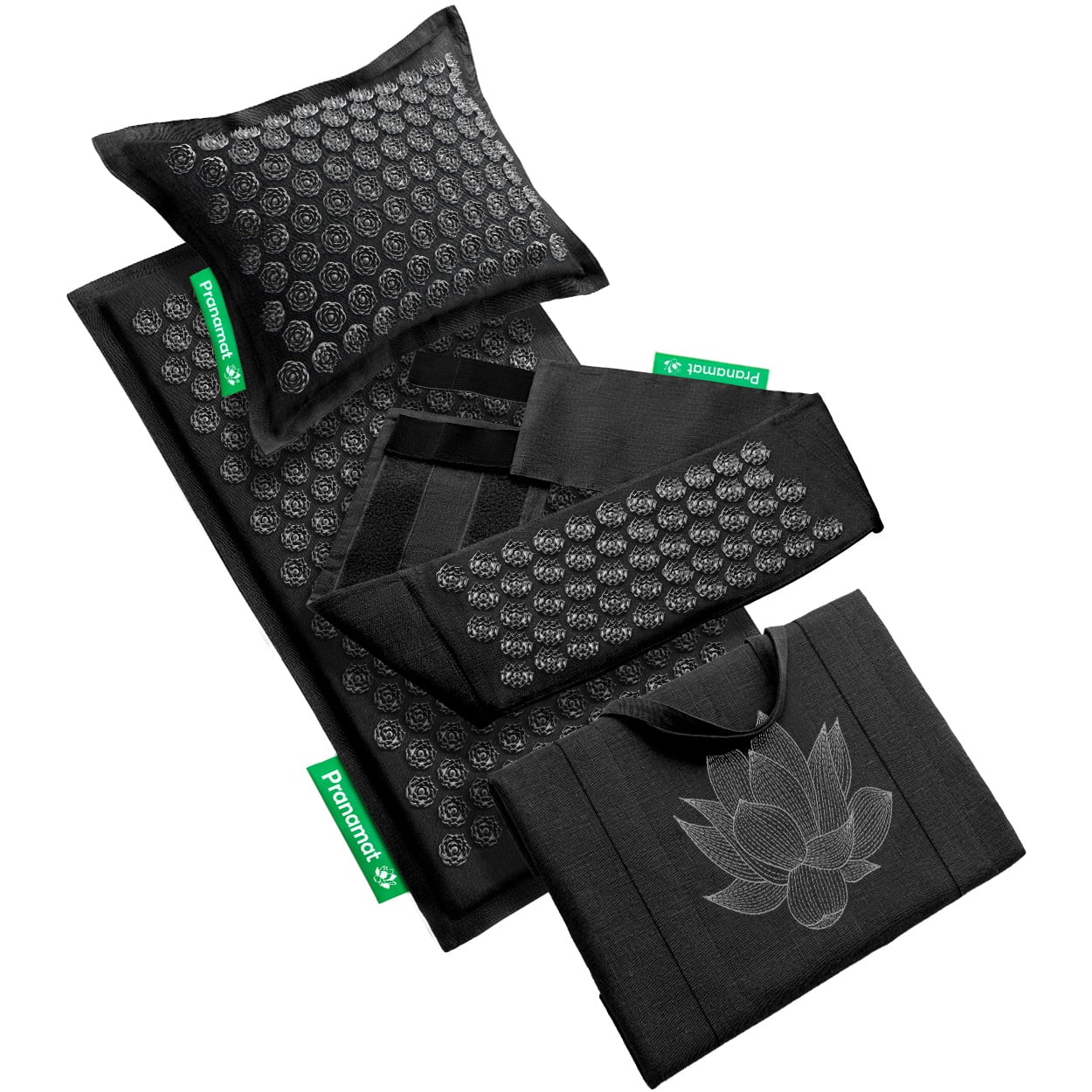 Pranamat + PranaPillow + Big Bag + PranaBelt (Obsidian)